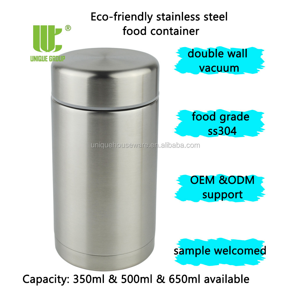 Soup Thermal for Hot Food Adult Lunch Box Travel Food Flask Bento Box for Kids Storage Boxes & Bins Round Stainless Steel Glossy