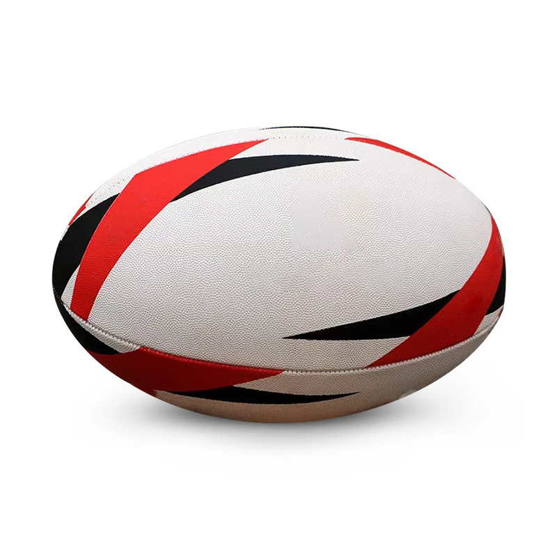 New Arrival Promotional Rugby ball Synthetic Rubber Made Sports Rugby Football / Rugby Ball With Long Lasting Grip And Bladder