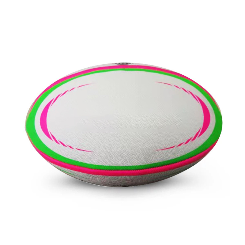 New Arrival Promotional Rugby ball Synthetic Rubber Made Sports Rugby Football / Rugby Ball With Long Lasting Grip And Bladder