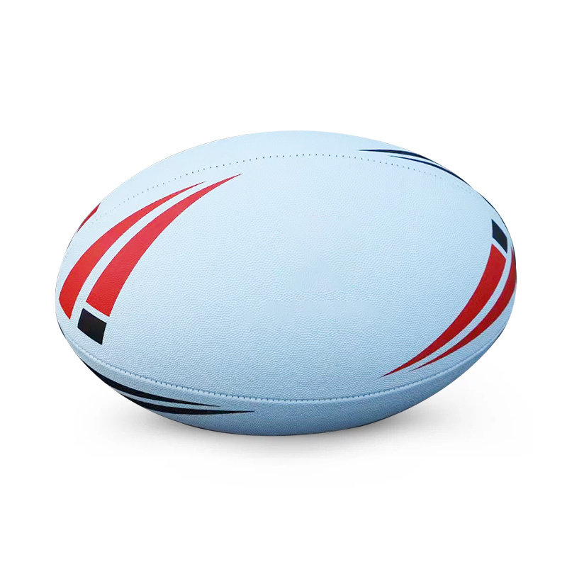 New Arrival Promotional Rugby ball Synthetic Rubber Made Sports Rugby Football / Rugby Ball With Long Lasting Grip And Bladder