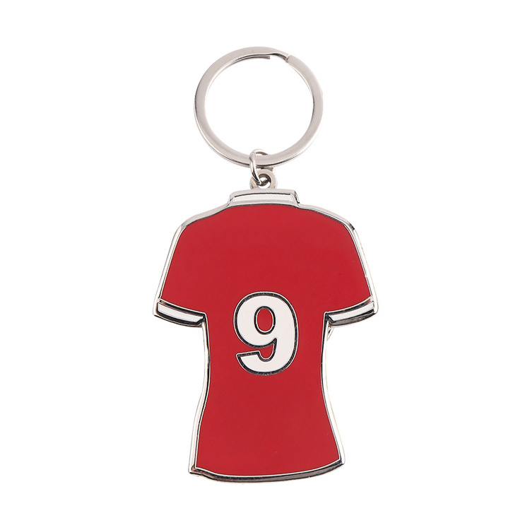 Jersey Tshirt Keychain Custom Sublimation Metal Enamel Baseball Basketball Soccer Football Jersey Keychain