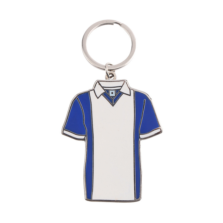 Jersey Tshirt Keychain Custom Sublimation Metal Enamel Baseball Basketball Soccer Football Jersey Keychain