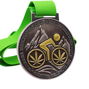 Bike ride cycling race award mountain sport medals custom fun kids 3d bike ride cycling medals