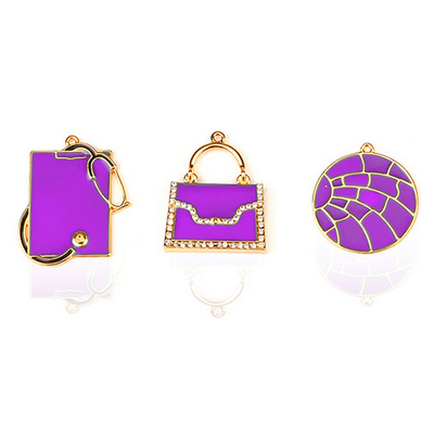 Custom Fashion Fine Jewelry Pendants & Charms Gold Filled Enamel Designer Pendant Charm Circle Stainless Steel Jewelry Making