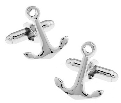 Custom Fashion zircon Cufflinks Sport Anchor Design Brass Material Cuff Links Gift For Seaman