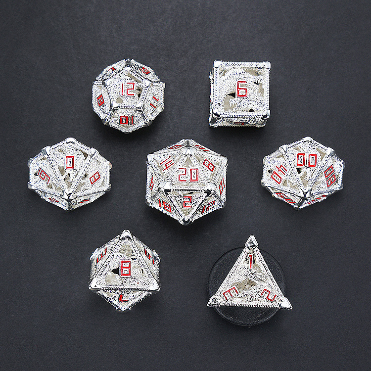 Custom Dice Manufacturers D100 D20 Edge 1000 Large Sided Dice Black Polyhedral Hollow Metal Board Game Loaded Dice Set