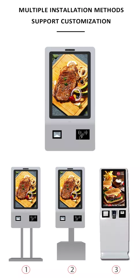 32 inch touch screen self-service terminal restaurant touch screen kiosk cash acceptor kiosk atm machine