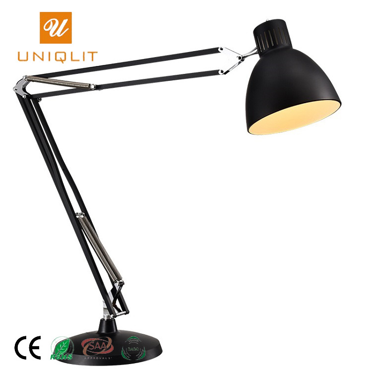 Long Swing Arm Adjustable Classic E27 Reading Night Light Bedside Hotel Floor Lamp