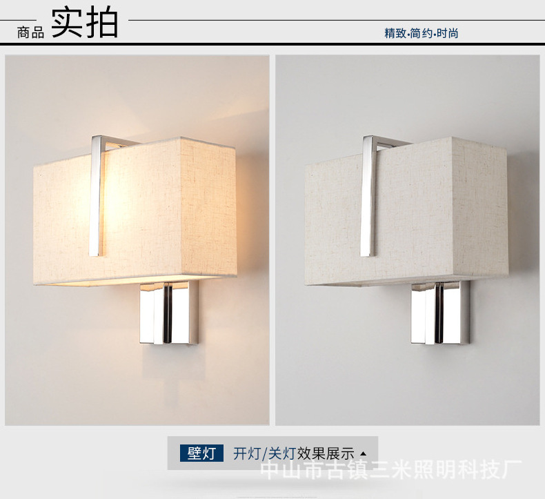 Decoration Bedroom Bedside Light Luxury Hotel Wall Sconce Lamp For Living Room Bedroom