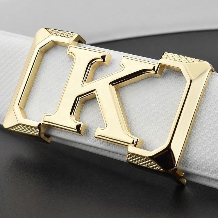 Design Your Own Private Silver Plating Custom Letter Logo Metal Brand Name Plate Belt Buckles