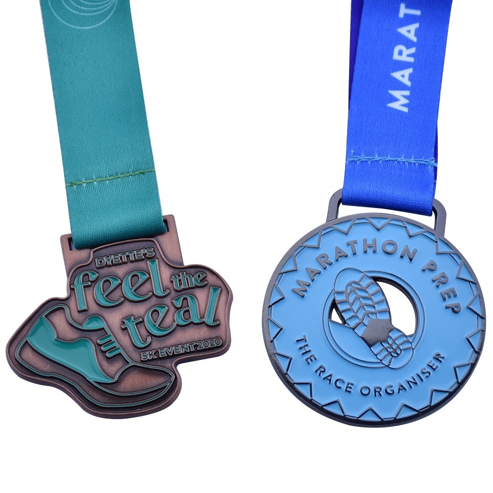 manufacture personalized blank 3d sports die casting soft enamel custom gold silver bronze championship awards medal of honor