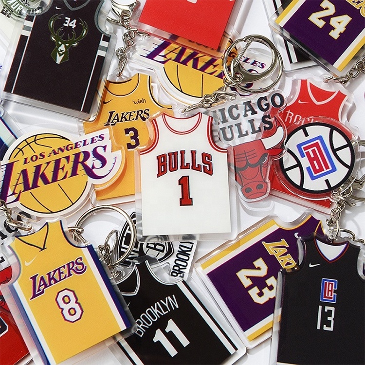 Custom Basketball Sport Events Metal Keyring Lakers Team Logo Keychain