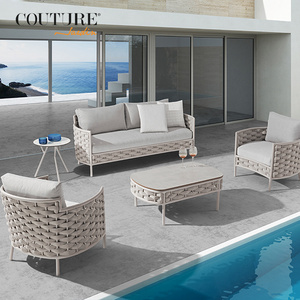 Couture Rattan wicker Sofa Set Furniture Indoor And Outdoor Sofa all weather garden sofa set  furniture