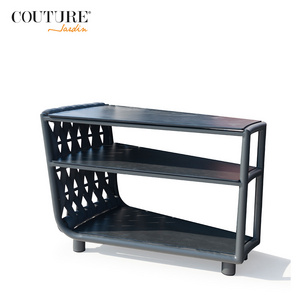 Couture Waterproof Modern Aluminum Design Furniture Balcony Furniture Aluminum Swimming Pool Coffee Side Table