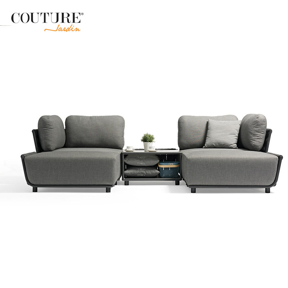 Couture Hotel Terrace Leisure Outdoor Furniture Corner Sofa Set Seater Pe Rattan Garden Sofa