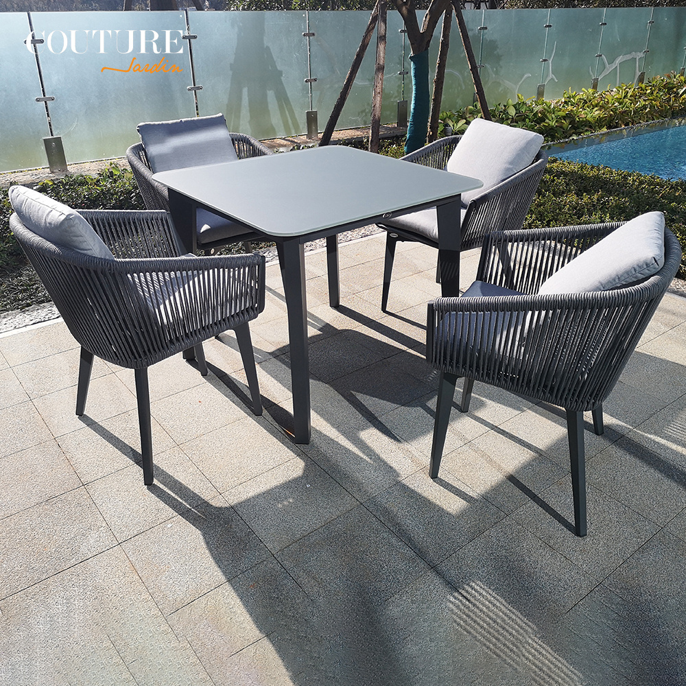 Couture Jardin Diva Outdoor Rope Furniture Sets Rope Sofa Set Outdoor Patio Furniture Garden Table And Chairs