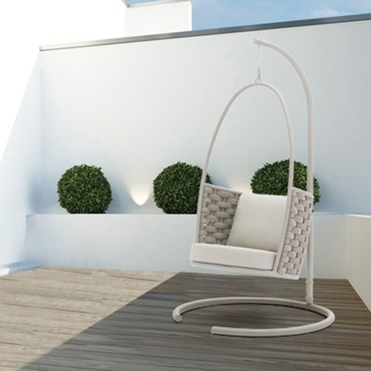 Couture Jardin Loop China Furniture Manufacturer Egg Hanging Patio Swing Chair With Metal Stand swing chair garden