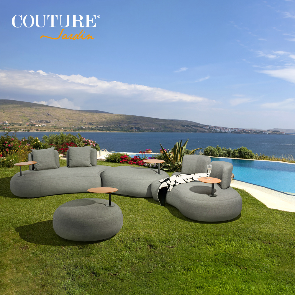 Couture Hotel VIlla Garden Furniture Fabric House Sofa Patio Furniture And Outdoor Furniture Fabric Sofa Set