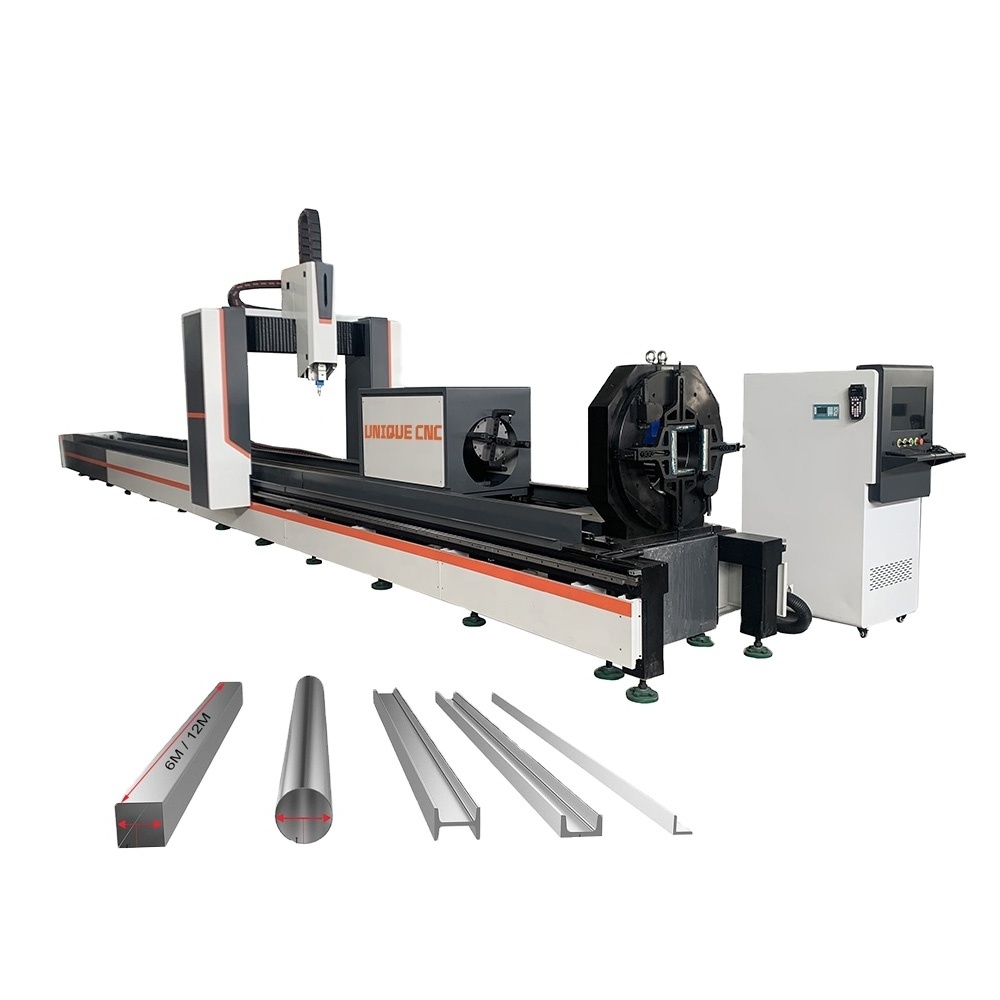 15-800mm diameter round square rectangle angle H beam carbon steel tube pipe fiber laser cutting machine