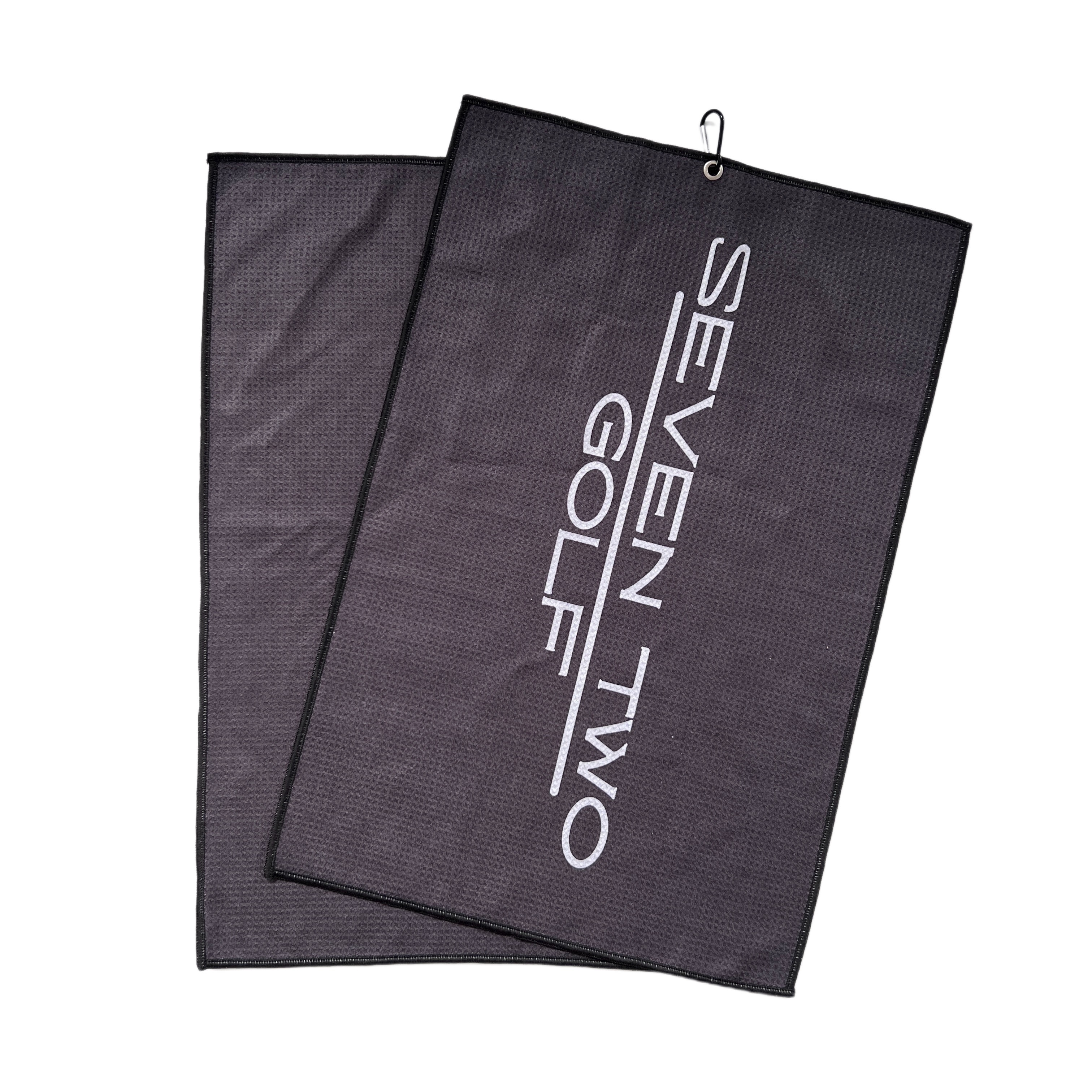 Wholesale Custom Logo Printed Sublimation Golf Towel With Hook Brush Microfiber Waffle Weave Golf Towel