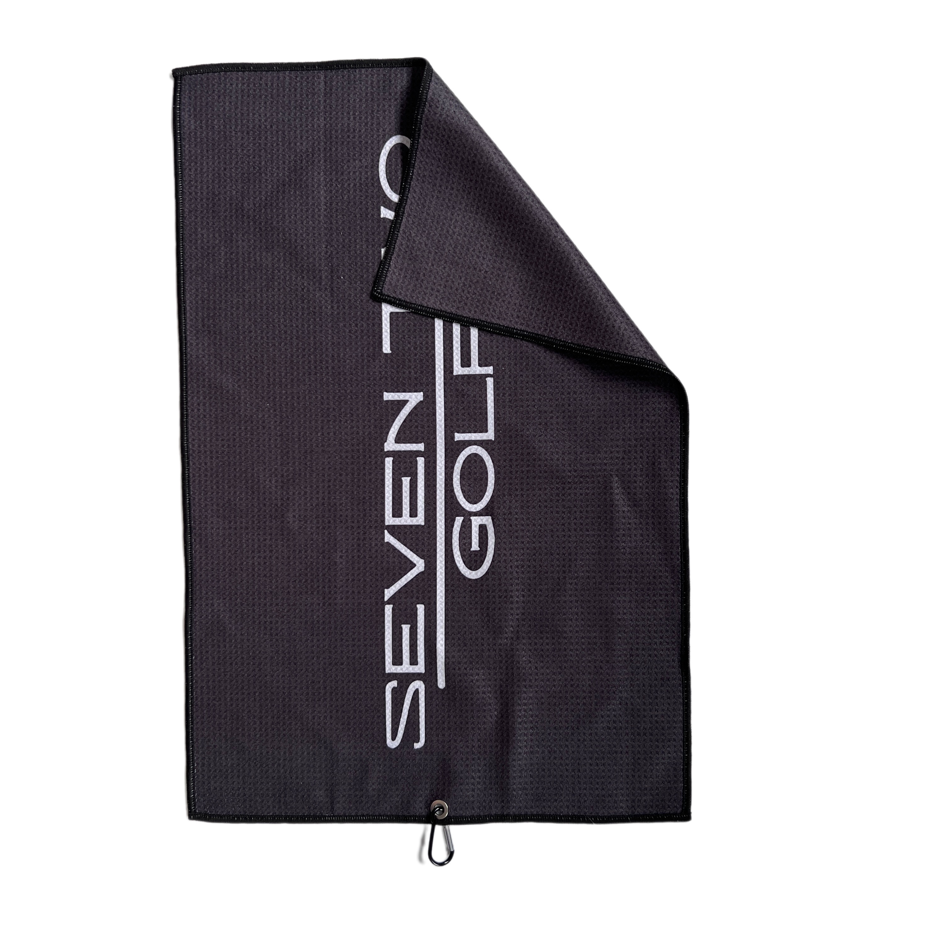 Wholesale Custom Logo Printed Sublimation Golf Towel With Hook Brush Microfiber Waffle Weave Golf Towel