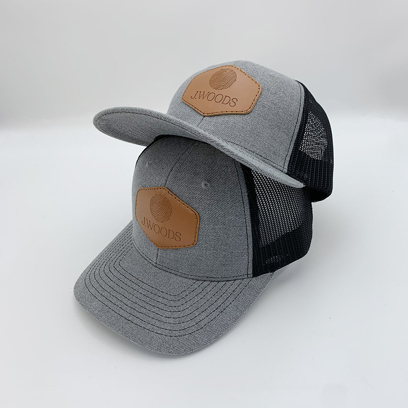 High Quality Sports Caps Custom Leather Patch Logo 6 Panel Richardson 112 Trucker Hats for man