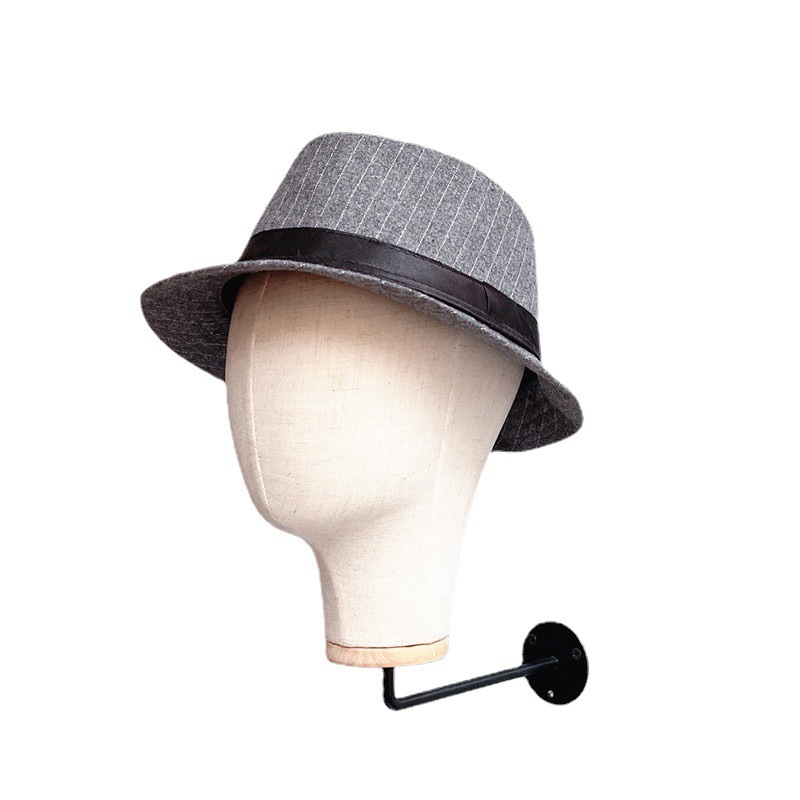 Fabric Covered Hats Display Holder Wigs Display Rack Wholesale Wall Mounted Head Mannequin Hot Selling Linen Women Stand