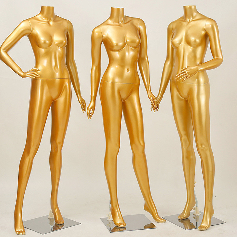 Wholesale Clothes Display Mannequins Women Full Body Manikin Torso Gold Sexy female mannequin dummy for retail store