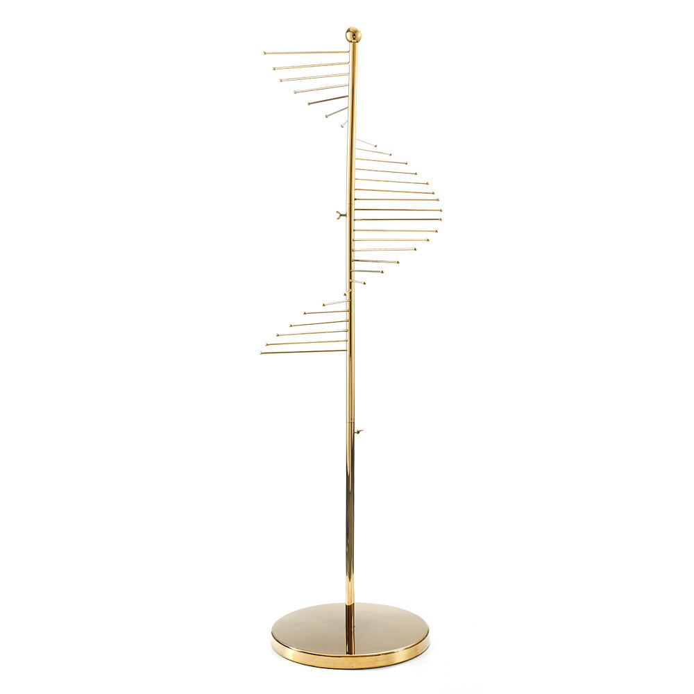 Gold multi-functional round scarf rack floor-to-ceiling display rack creative clothing store trousers display rack