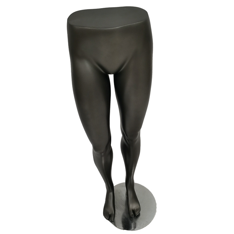 Wholesale pants display manikin fiberglass black leg mannequin female custom leg mannequins stand for trousers jeans display