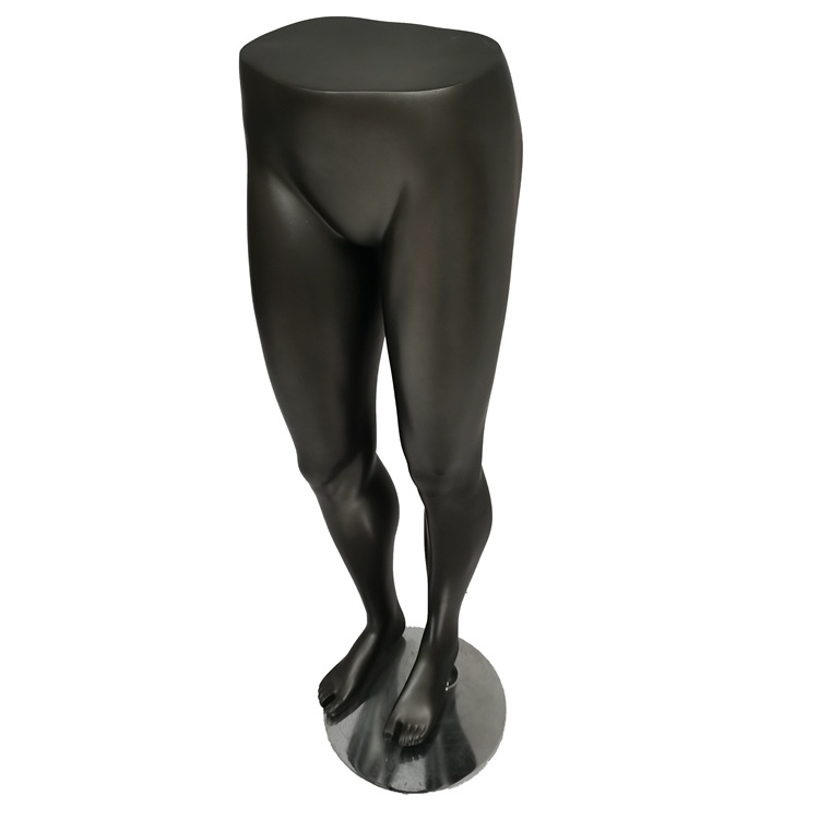 Wholesale pants display manikin fiberglass black leg mannequin female custom leg mannequins stand for trousers jeans display