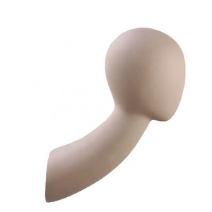 Custom Color Wall Mounted Display Head Mannequin Fiberglsss Wigs Display Head Long Neck Scarf Display Stand Women High Grade