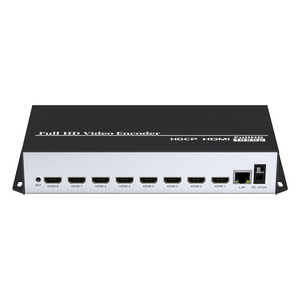 Unisheen 8 in 1 H.265 H.264 HDMI To IP Video Encoder 8 Channels Live Streaming Encoder HD Encoders H265