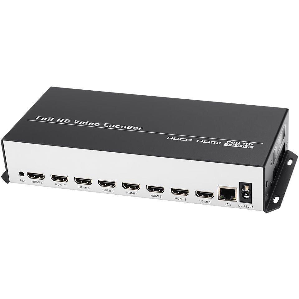 Unisheen 8 In 1 H.264 HDMI To IP Video Encoder IPTV 8 Channels Live Streaming Encoder HD Encoders H264