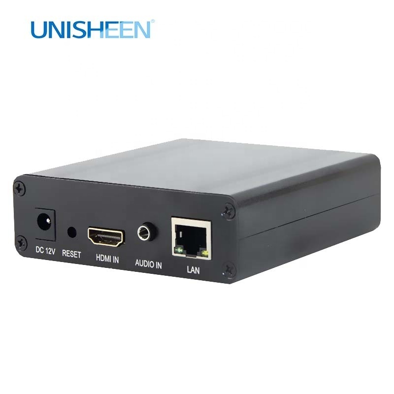 UNISHEEN RTMPS UDP Low Lantency Youtube Transmit  Computer Monitor Video to IP H.264 FHD HDMI Capture Box Encoder RTSP