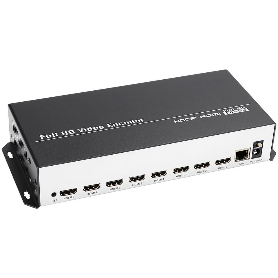 Unisheen 8 In 1 H.264 HDMI To IP Video Encoder IPTV 8 Channels Live Streaming Encoder HD Encoders H264