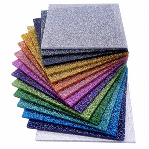 Wholesale Price Iridescent Acrylic Sheet Cut to Size Patterned Marble Glitter Wood Grain Acrylic Board