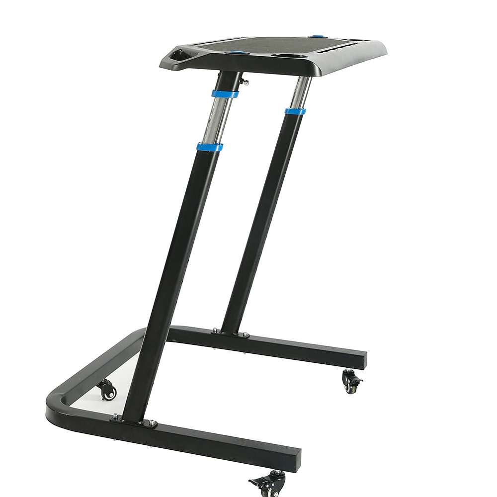 Height Adjustable Laptop Table with Wheels Mobile Standing Desk Rolling Computer Cart Table