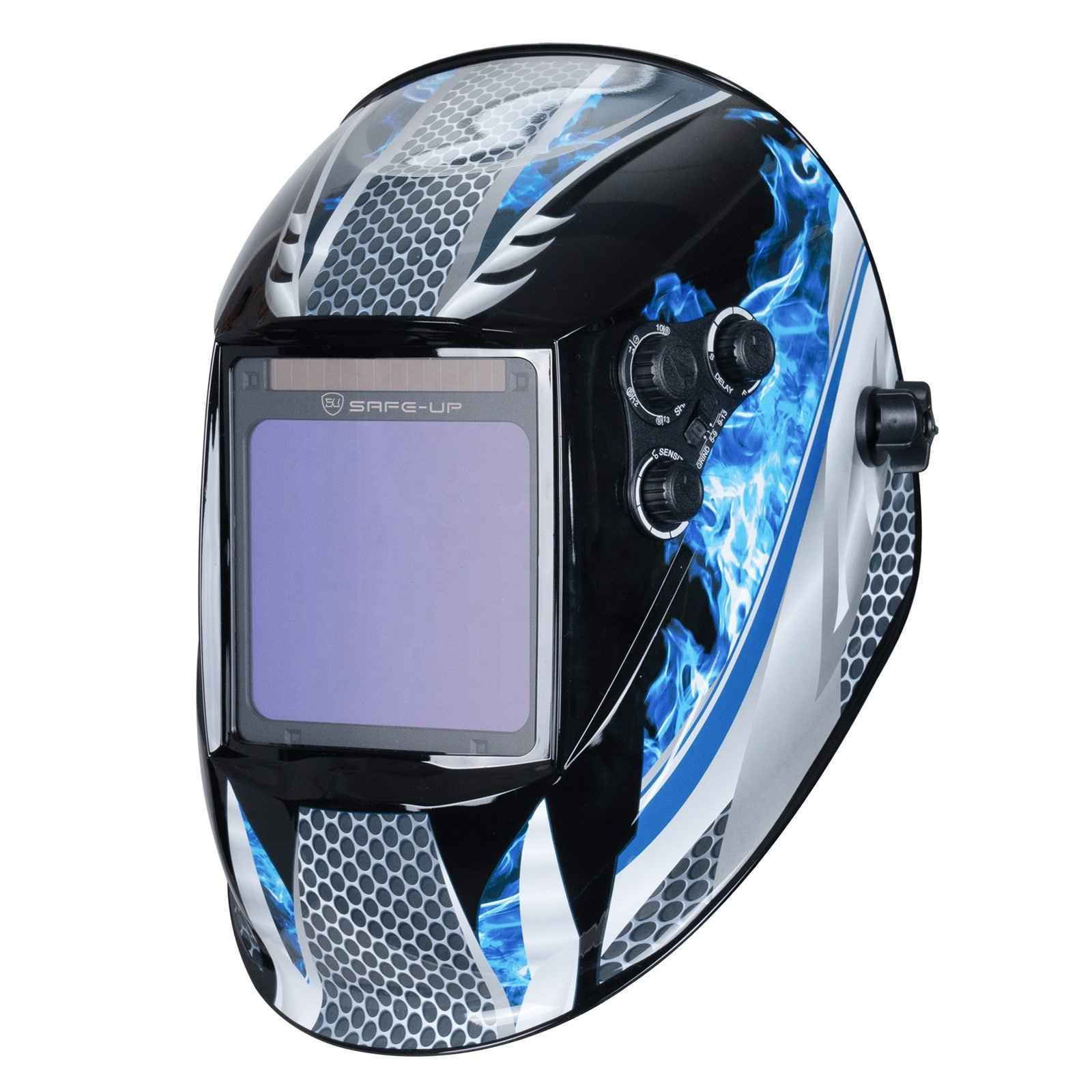 Large vewing screen auto darkening safety electronic welding hood helmet