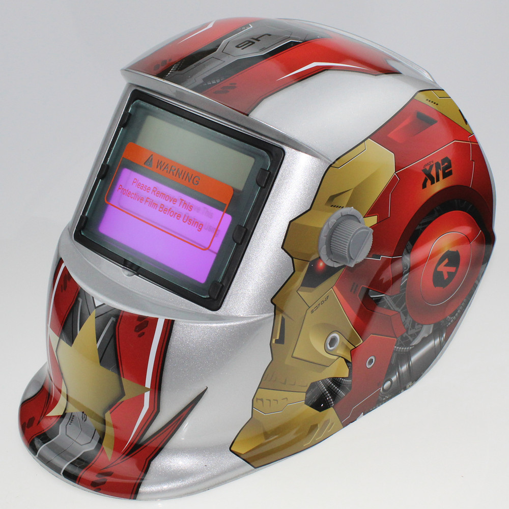 custom welding and grinding iron man electronic helmet