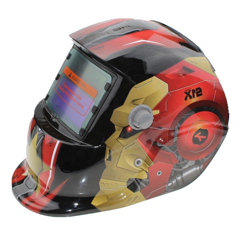 custom welding and grinding iron man electronic helmet