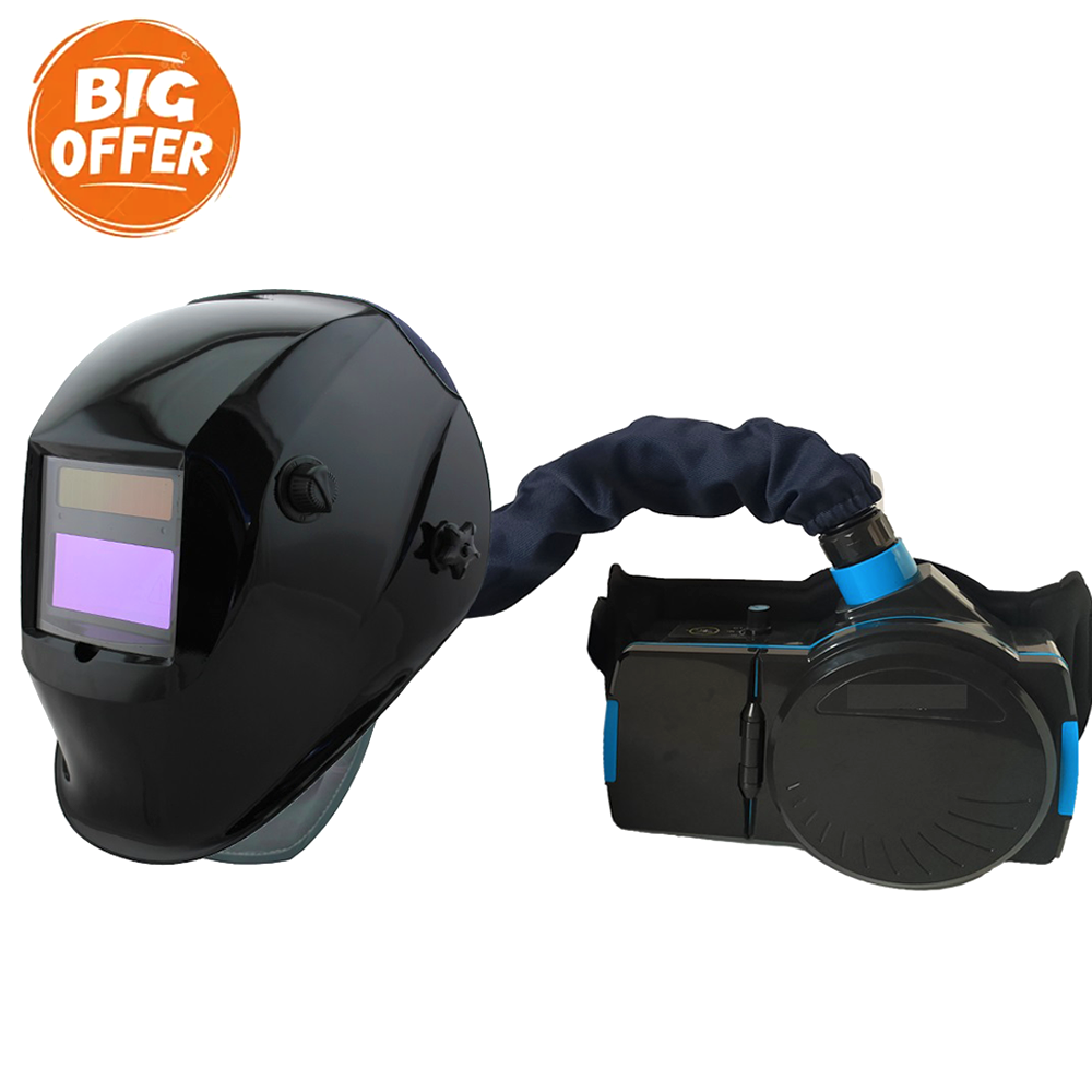 Ready to ship! Big Discount PAPR Lightweight  Powered Air Respirator Double Protection professional welding helmet