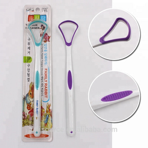 Daily used personalized plastic rubber tongue scraper tongue cleaner