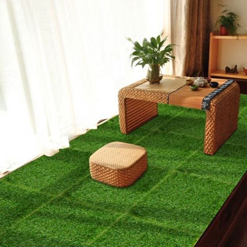 Garden floor design artificial grass deck tiles WPC tile stone tile for garden