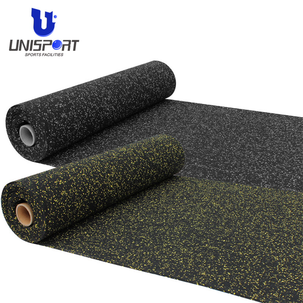 UNISPORT Flexible Anti-Slip Material Rubber Gym Mat  Floor Sliders Flooring Rubber tiles