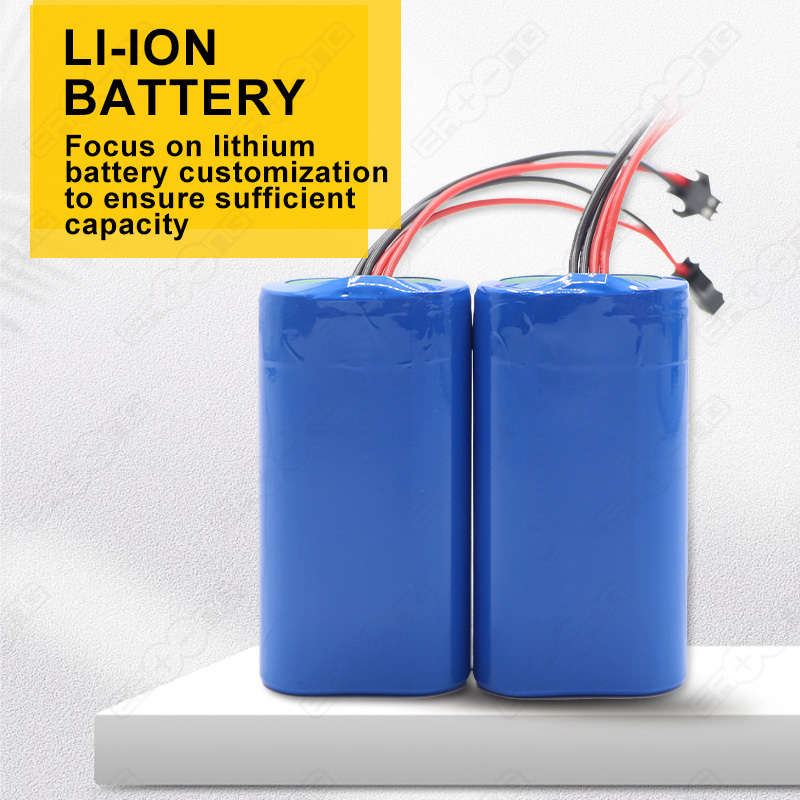 Customized 18650 1S 2P 3.7V Lithium Ion Battery Cell 6700 mAh 18650 Battery Pack For Flashlight