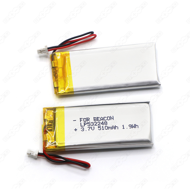 Customized 3.7V 500Mah Lipo Battery 532248 3.8V Lithium Polymer Battery Mini Gps Tracker Long Life Battery 500Mah