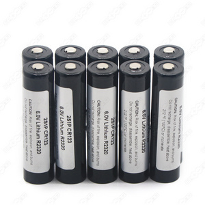 Cr123A 3V Lithium Batteries Rechargeable 1550Mah 2s1p Battery Pack For LED Light  Laser Pen