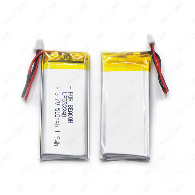 Customized 3.7V 500Mah Lipo Battery 532248 3.8V Lithium Polymer Battery Mini Gps Tracker Long Life Battery 500Mah