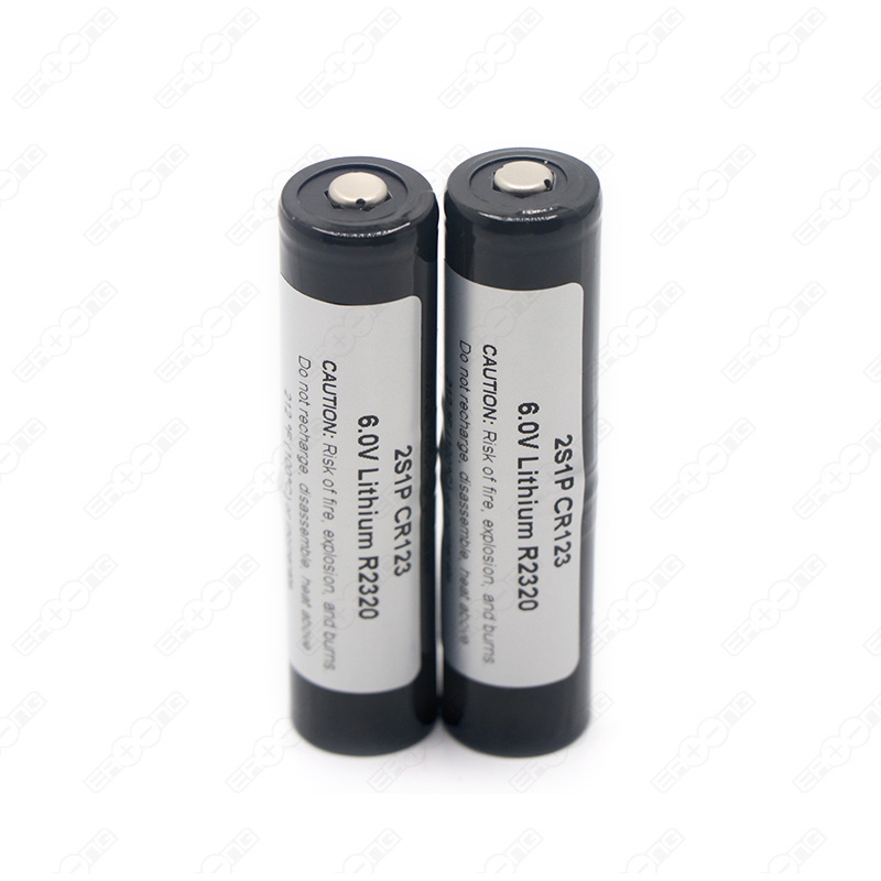 Cr123A 3V Lithium Batteries Rechargeable 1550Mah 2s1p Battery Pack For LED Light  Laser Pen